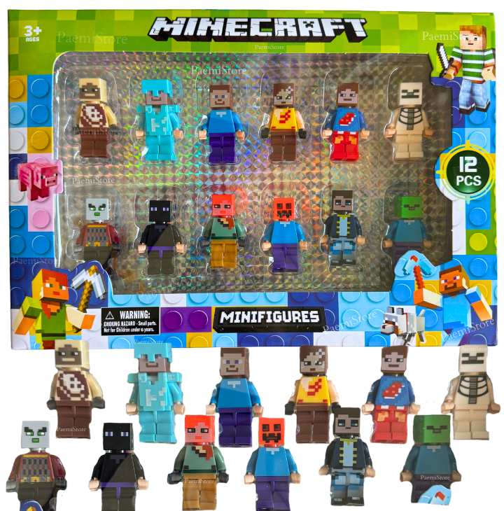 Figurki klocki Minecraft 12szt.