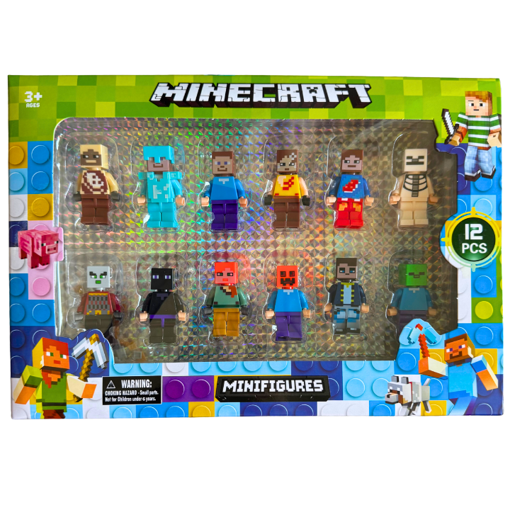 Figurki klocki Minecraft 12szt.