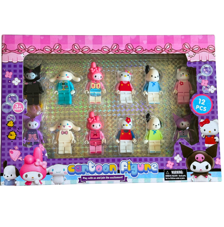 Figurki klocki Sanrio 12szt. Kuromi Hello Kitty
