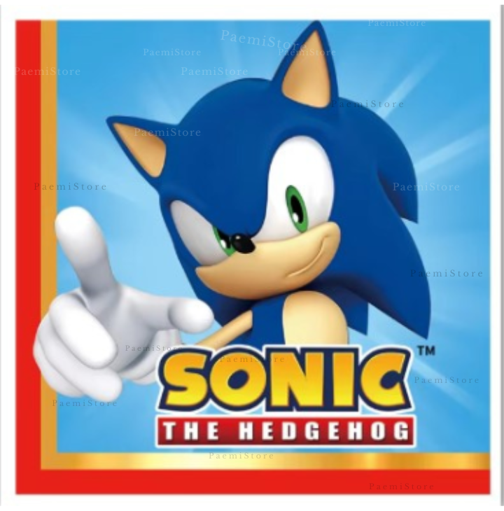 Serwetki Sonic 20szt. urodziny dekoracja