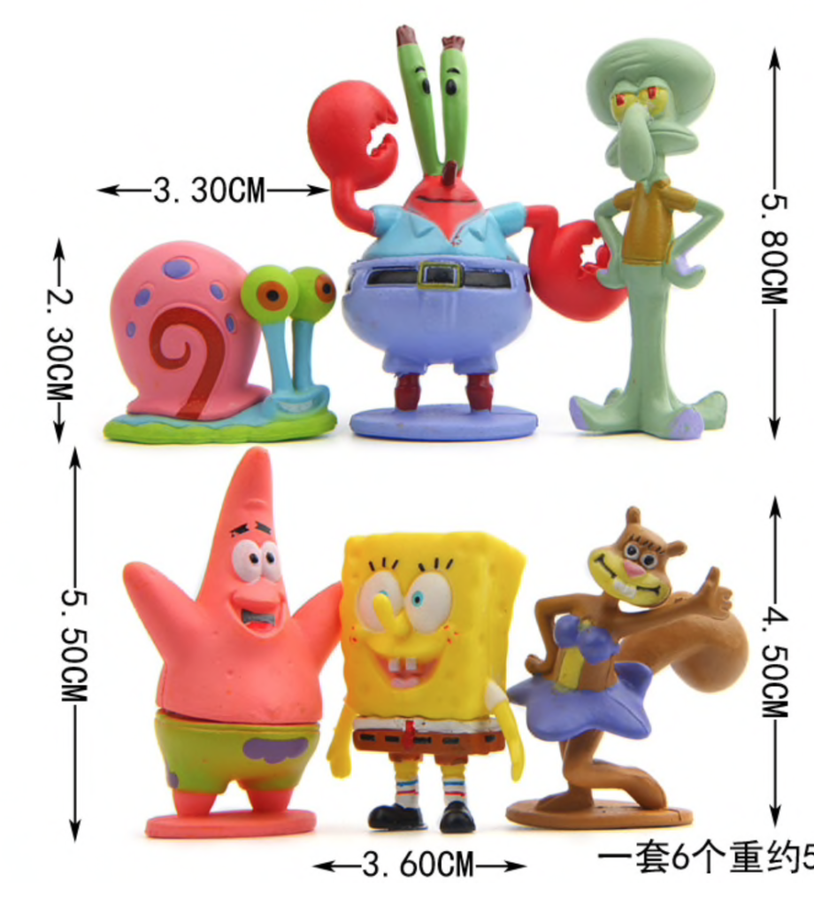 Figurki klocki Spongebob 12szt.