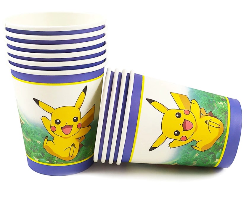 Kubki Pokemon Go zestaw 10szt. Pikachu Pokeball urodziny dekoracja