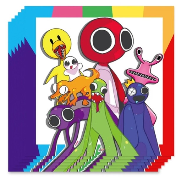 Serwetki Rainbow Friends 20szt. urodziny dekoracja