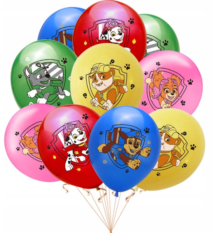 Balony lateksowe Psi Patrol zestaw 10szt. urodziny dekoracja