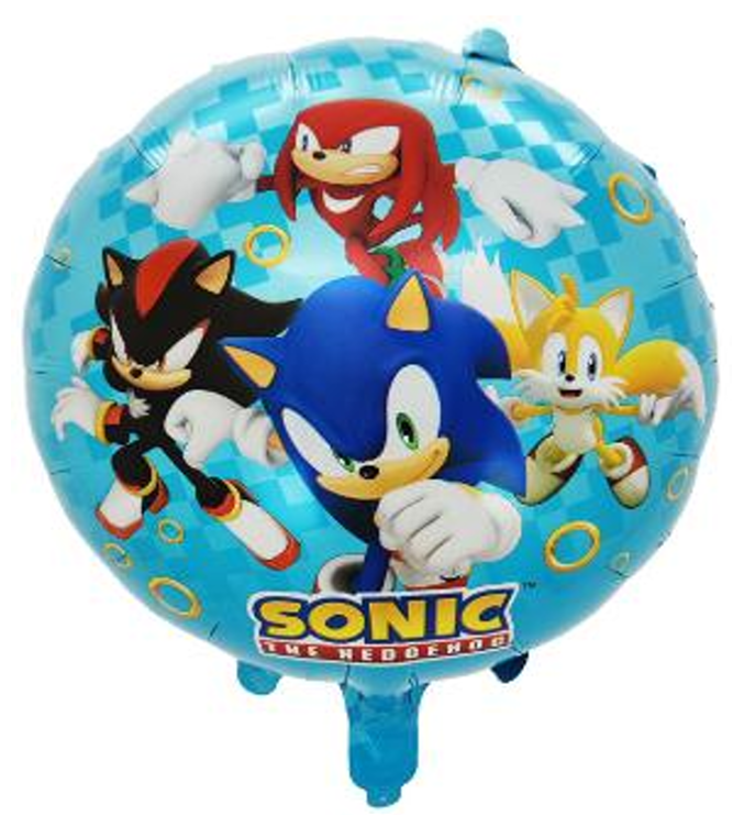 Balon foliowy Sonic the Hedgehog jeż urodziny dekoracja 1szt. dwustronny