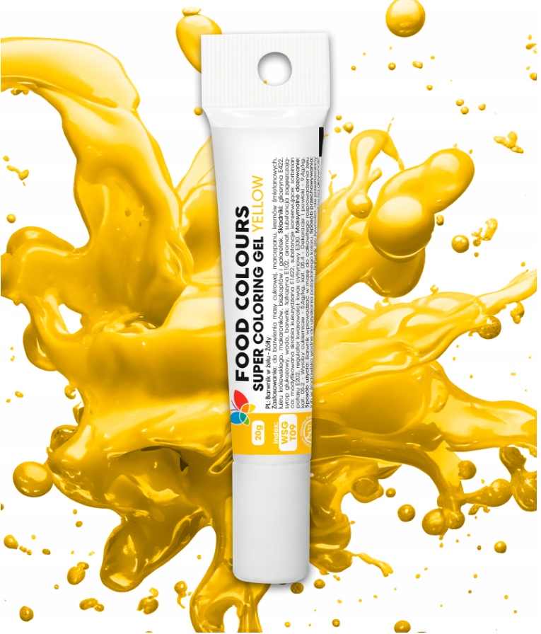 Barwnik spożywczy w żelu żółty 20g jadalny 20ml