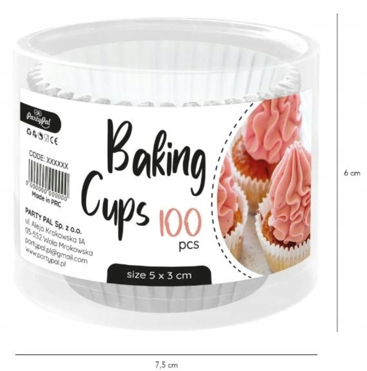 Papilotki foremki na muffinki 100szt. srebrne