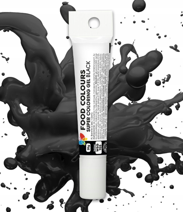 Barwnik spożywczy w żelu czarny 20g jadalny 20ml