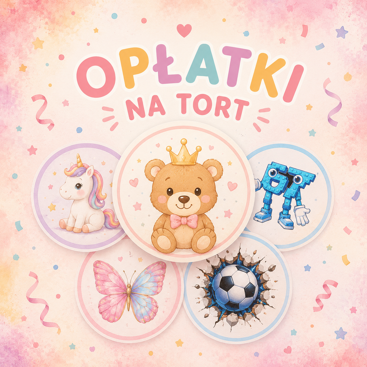 Opłatki na tort