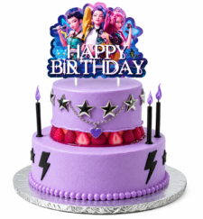 Topper na tort K-pop Demon Hunters 1szt. Huntrix Saja Boys