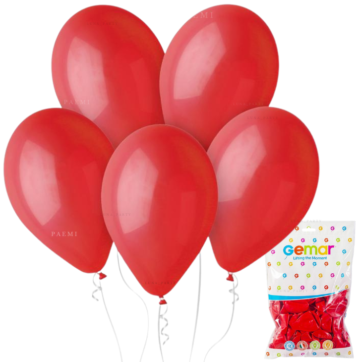 Balony lateksowe czerwone 5szt. czerwień 12″