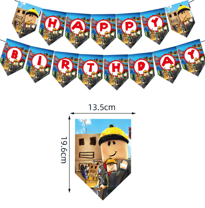 Girlanda Roblox 1szt. urodziny dekoracja