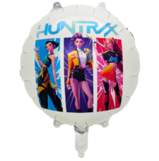 Balon foliowy Huntrix 45cm K-pop Demon Hunters okrągły dwustronny Saja Boys