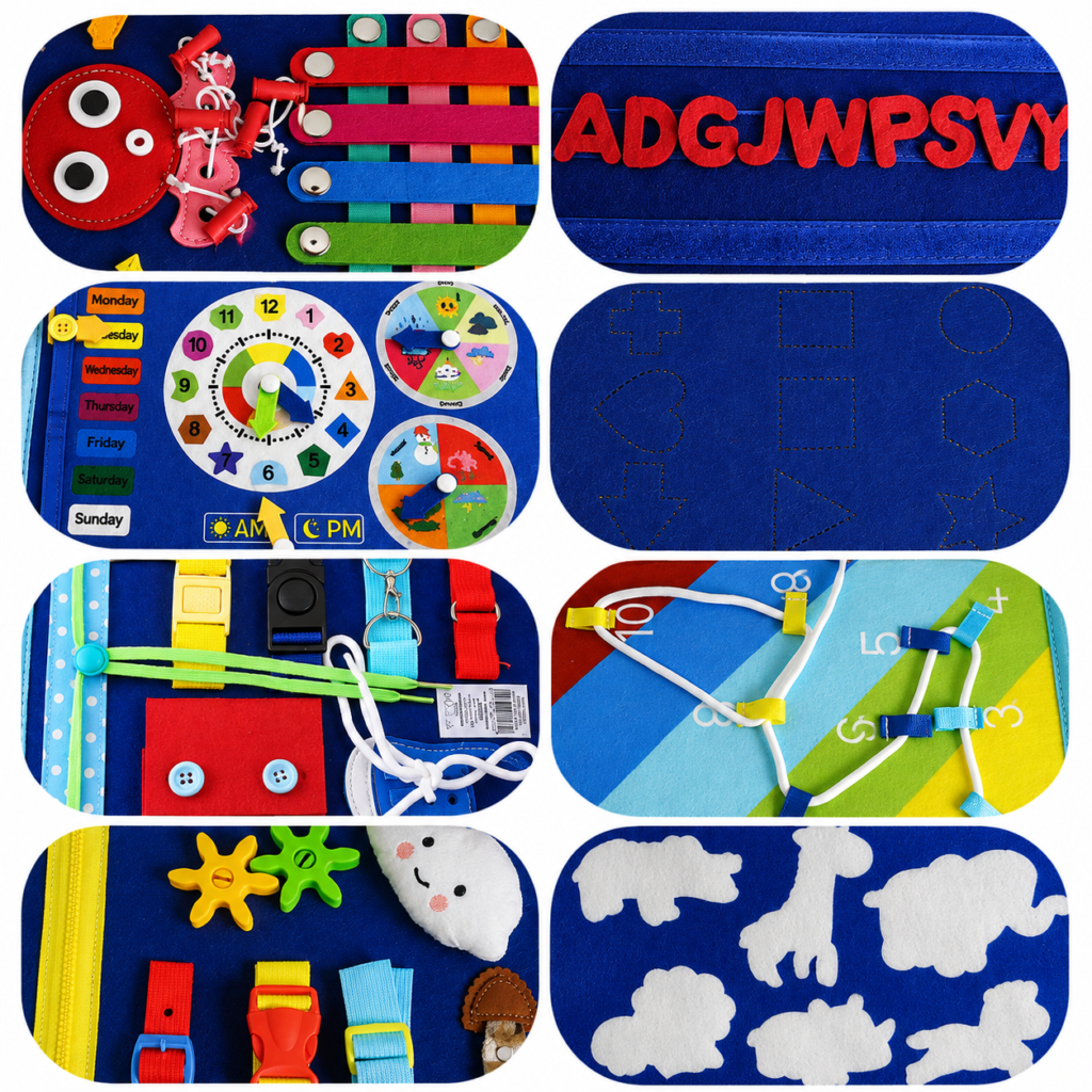 Książeczka sensoryczna tablica manipulacyjna Montessori zabawka edukacyjna