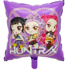 Balon foliowy Huntrix 45cm K-pop Demon Hunters okrągły dwustronny Saja Boys