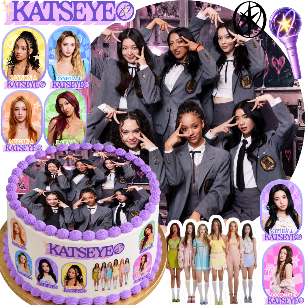 Opłatek waflowy na tort Katseye zestaw 11szt. Zespół K-Pop